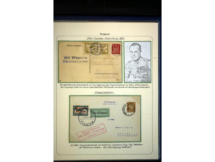 1912/27, interessante Sammlung "Bayrische Flugpost" mit fast 50 Briefen, Karten und Ganzsachen sowie wenigen losen Marken, da