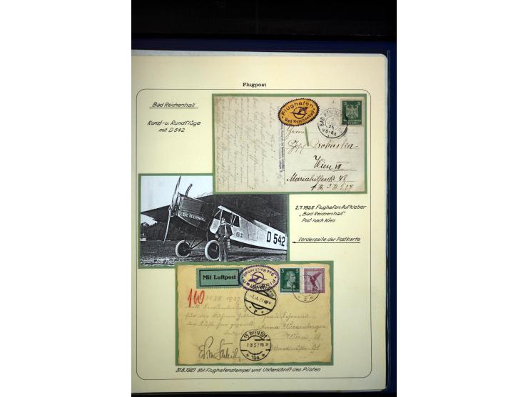 1912/27, interessante Sammlung "Bayrische Flugpost" mit fast 50 Briefen, Karten und Ganzsachen sowie wenigen losen Marken, da