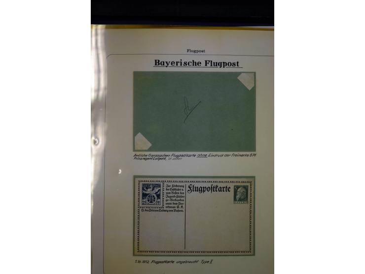 1912/27, interessante Sammlung "Bayrische Flugpost" mit fast 50 Briefen, Karten und Ganzsachen sowie wenigen losen Marken, da
