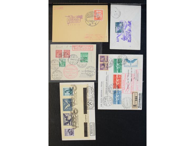 1911/54, ca. 60 Luftpost-Briefe und Karten Europa inkl. Deutschland mit viel Erstflügen, besseren Frankaturen, Bedarfspost un