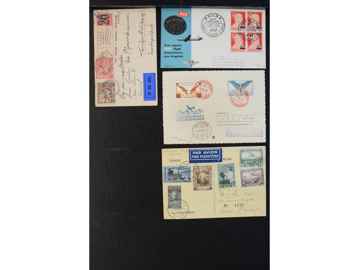 1911/54, ca. 60 Luftpost-Briefe und Karten Europa inkl. Deutschland mit viel Erstflügen, besseren Frankaturen, Bedarfspost un