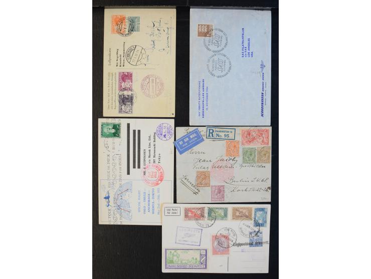 1911/54, ca. 60 Luftpost-Briefe und Karten Europa inkl. Deutschland mit viel Erstflügen, besseren Frankaturen, Bedarfspost un