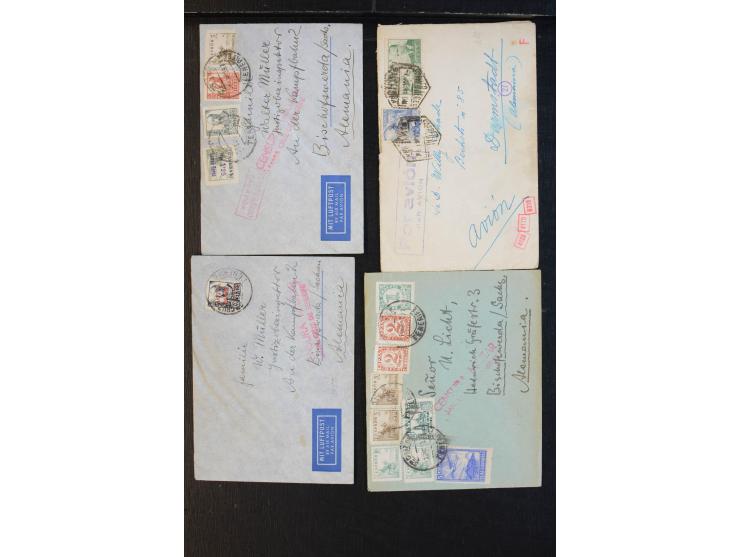 1911/54, ca. 60 Luftpost-Briefe und Karten Europa inkl. Deutschland mit viel Erstflügen, besseren Frankaturen, Bedarfspost un