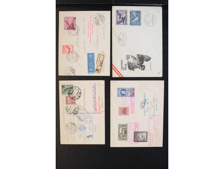 1911/54, ca. 60 Luftpost-Briefe und Karten Europa inkl. Deutschland mit viel Erstflügen, besseren Frankaturen, Bedarfspost un
