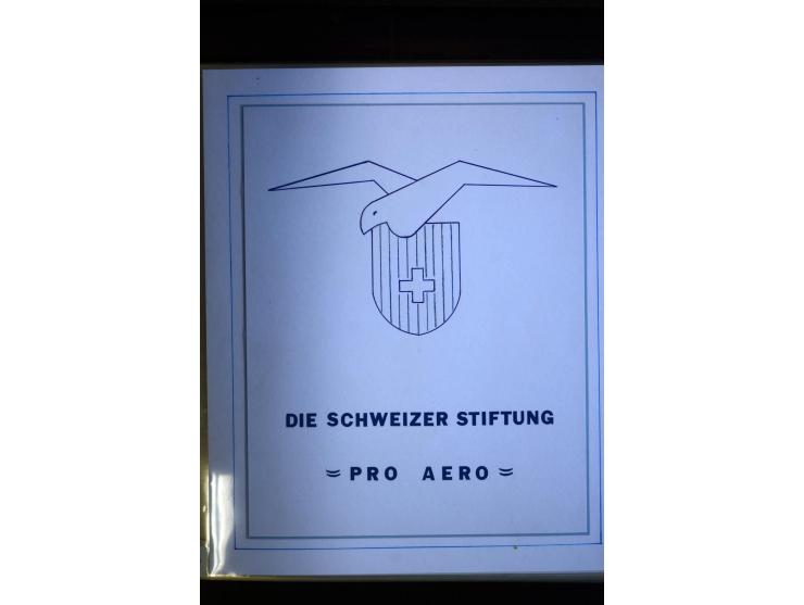 1938/1988, Ausstellungs-Sammlung "Die Schweizer Stiftung Pro Aero" mit ca. 90 Flugpost-Briefen und den entsprechenden losen S