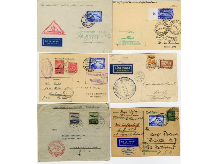 1928/36 (ca.), 19 Briefe und Karten, dabei u.a. Sieger 129D sowie DR 438Y auf Brief der Russlandfahrt 1930