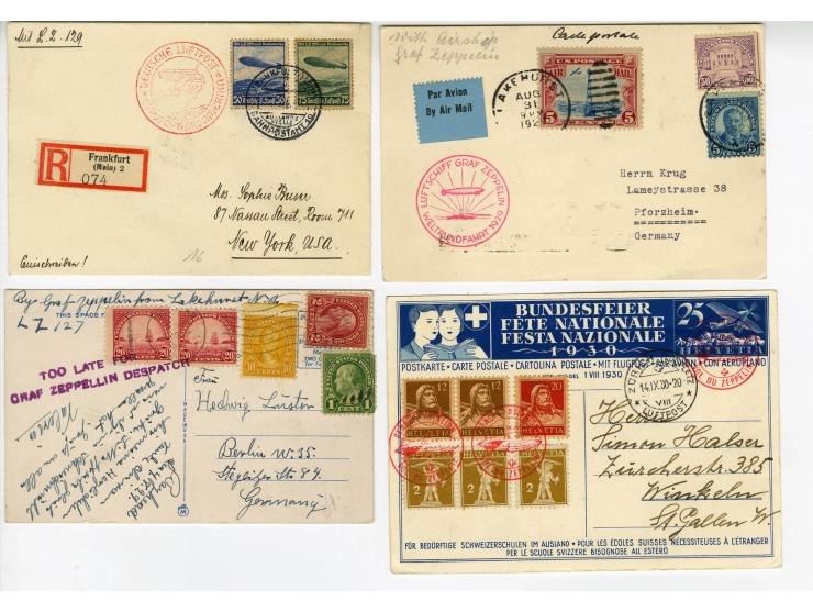 1929/39 ca. 40 Briefe und Karten mit besseren Frankaturen und Fahrten, Vertragsstaaten-Post und Besonderheiten, dabei u.a. Po