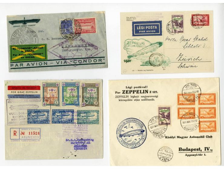 1929/39 ca. 40 Briefe und Karten mit besseren Frankaturen und Fahrten, Vertragsstaaten-Post und Besonderheiten, dabei u.a. Po
