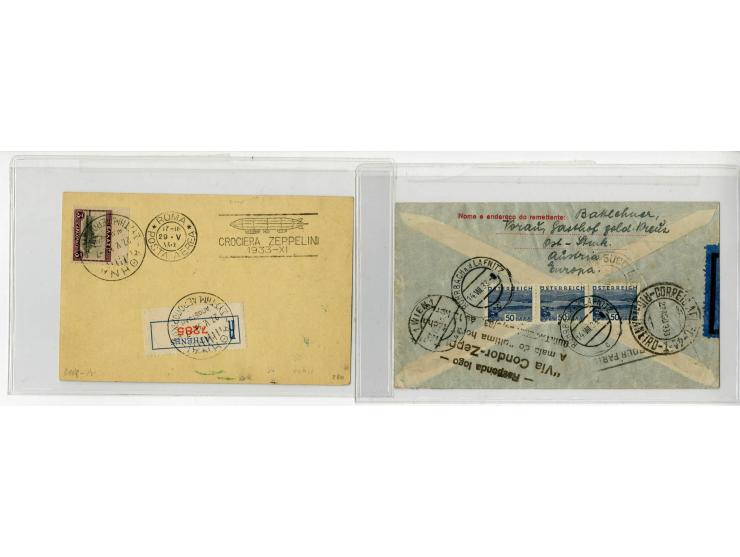 1929/39 ca. 40 Briefe und Karten mit besseren Frankaturen und Fahrten, Vertragsstaaten-Post und Besonderheiten, dabei u.a. Po