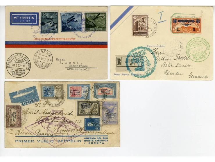 1929/39 ca. 40 Briefe und Karten mit besseren Frankaturen und Fahrten, Vertragsstaaten-Post und Besonderheiten, dabei u.a. Po