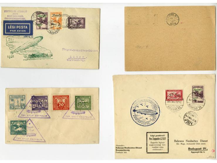 1929/39 ca. 40 Briefe und Karten mit besseren Frankaturen und Fahrten, Vertragsstaaten-Post und Besonderheiten, dabei u.a. Po