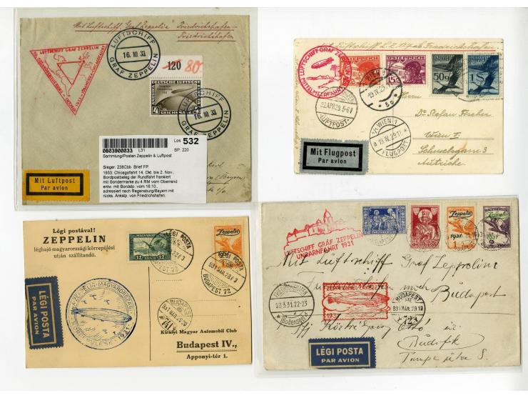 1929/39 ca. 40 Briefe und Karten mit besseren Frankaturen und Fahrten, Vertragsstaaten-Post und Besonderheiten, dabei u.a. Po