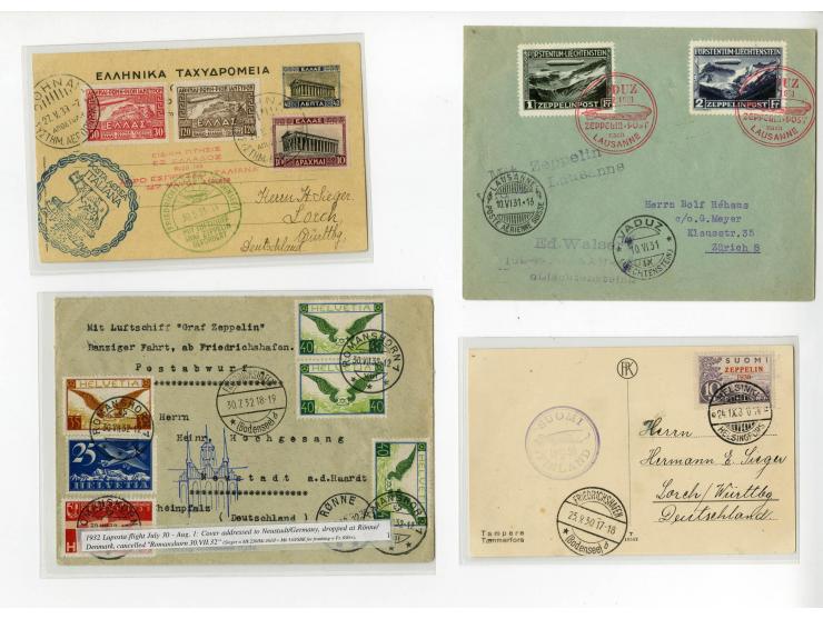 1929/39 ca. 40 Briefe und Karten mit besseren Frankaturen und Fahrten, Vertragsstaaten-Post und Besonderheiten, dabei u.a. Po