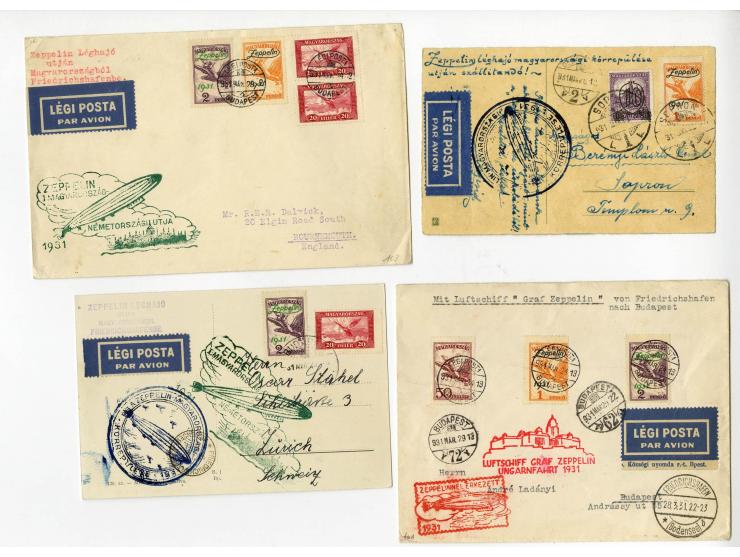 1929/39 ca. 40 Briefe und Karten mit besseren Frankaturen und Fahrten, Vertragsstaaten-Post und Besonderheiten, dabei u.a. Po