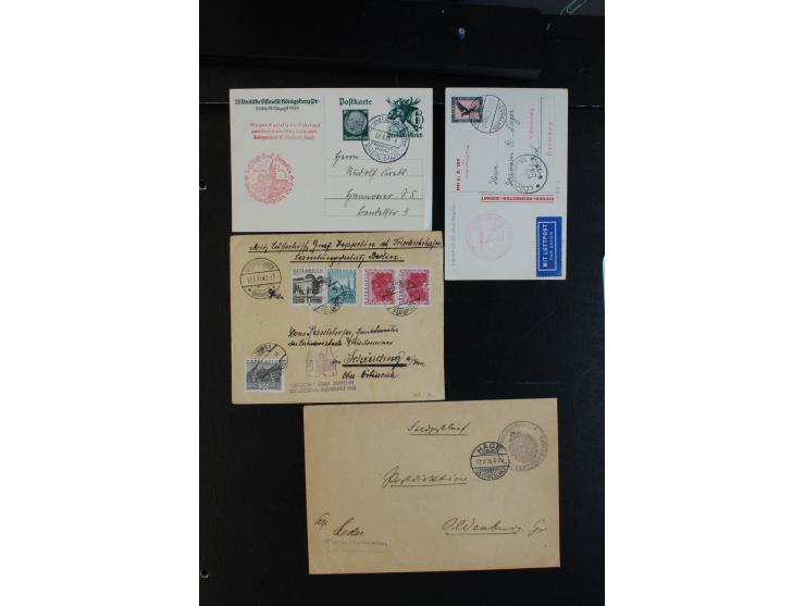 1929/39, Partie mit 14 Briefen und Karten, dabei u.a. Bedarfs-Zuleitungsbrief Österreich 1931 und 3 Belege Orientfahrt 1929, 