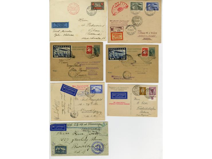 1929/36, kleine Partie von 12 Briefen(vorderseiten) bzw. Karten, dabei  dabei einige bessere Frankaturen, dazu einige Flugpos