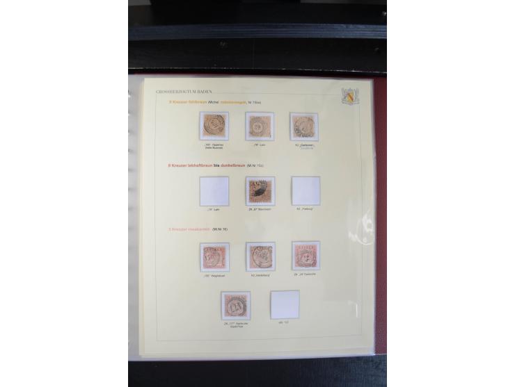 1851/68, reichhaltige und sehr schön spezialisierte gestempelte Sammlung in überdurchschnittlich sauberer Erhaltung, dabei di