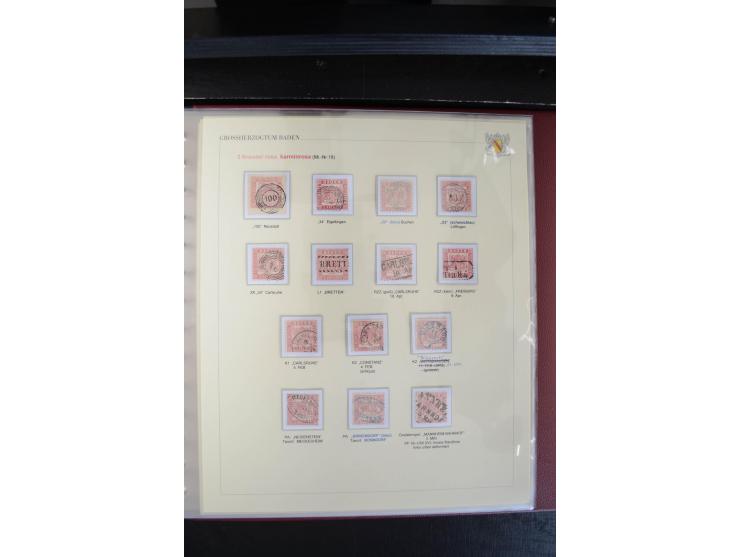 1851/68, reichhaltige und sehr schön spezialisierte gestempelte Sammlung in überdurchschnittlich sauberer Erhaltung, dabei di