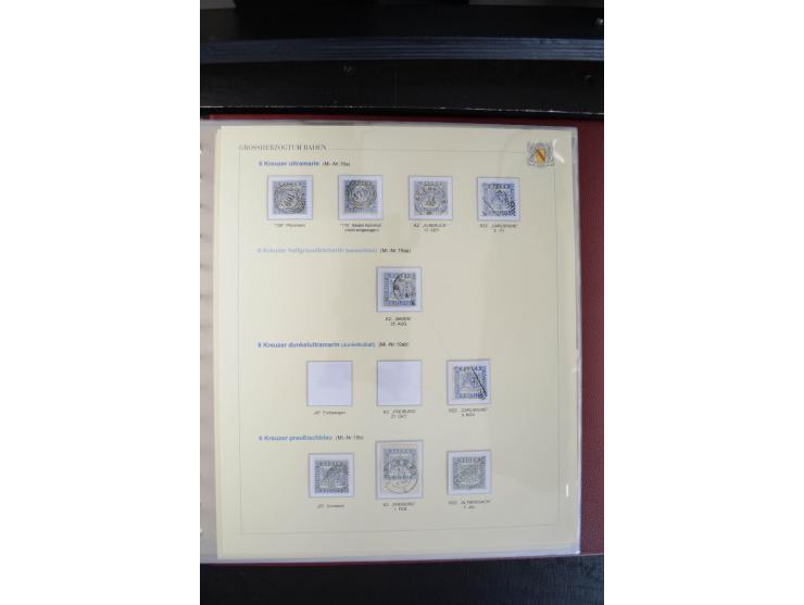 1851/68, reichhaltige und sehr schön spezialisierte gestempelte Sammlung in überdurchschnittlich sauberer Erhaltung, dabei di