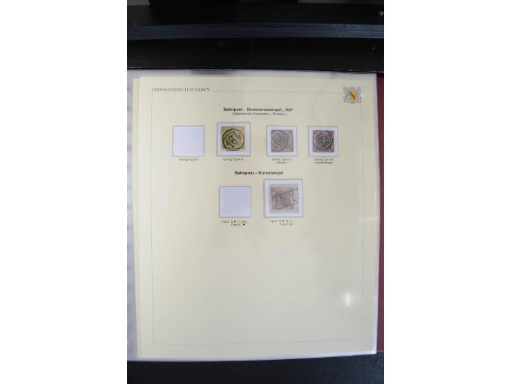 1851/68, reichhaltige und sehr schön spezialisierte gestempelte Sammlung in überdurchschnittlich sauberer Erhaltung, dabei di