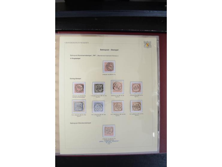 1851/68, reichhaltige und sehr schön spezialisierte gestempelte Sammlung in überdurchschnittlich sauberer Erhaltung, dabei di