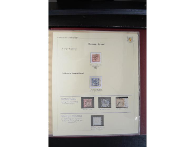 1851/68, reichhaltige und sehr schön spezialisierte gestempelte Sammlung in überdurchschnittlich sauberer Erhaltung, dabei di