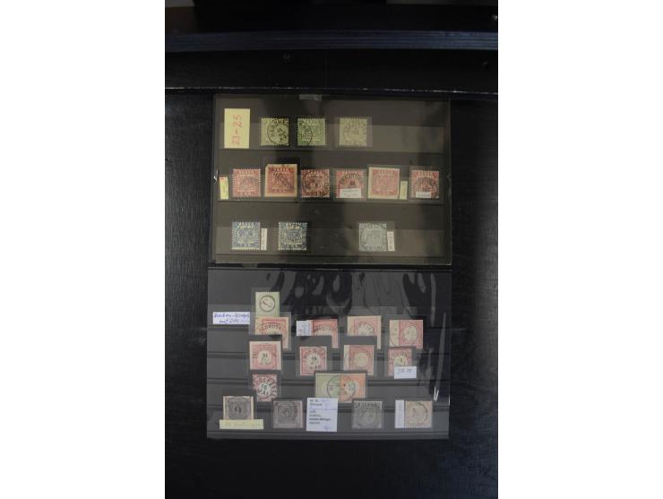 1851/68, reichhaltige und sehr schön spezialisierte gestempelte Sammlung in überdurchschnittlich sauberer Erhaltung, dabei di