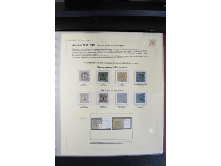 1851/68, reichhaltige und sehr schön spezialisierte gestempelte Sammlung in überdurchschnittlich sauberer Erhaltung, dabei di