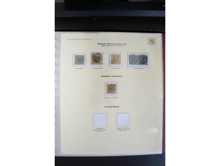 1851/68, reichhaltige und sehr schön spezialisierte gestempelte Sammlung in überdurchschnittlich sauberer Erhaltung, dabei di