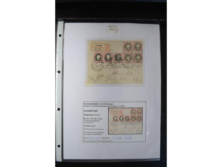 1873/79, interessante ungebrauchte und gestempelte Sammlung mit einigen Briefen und Karten, dabei u.a. Mi.-Nr. 6h ungebraucht