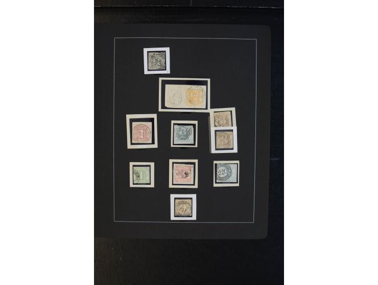 1852/68, meist gestempelte Sammlung mit einigen besseren Werten und schönen Briefstücken, dabei u.a. Mi.-Nr. 19 (FA Sommer BP