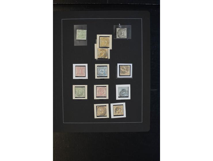 1852/68, meist gestempelte Sammlung mit einigen besseren Werten und schönen Briefstücken, dabei u.a. Mi.-Nr. 19 (FA Sommer BP