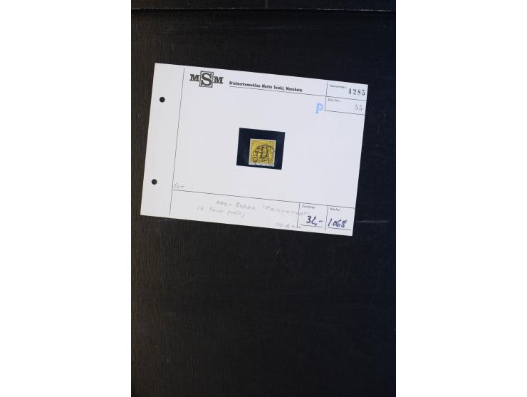 1852/68, meist gestempelte Sammlung mit einigen besseren Werten und schönen Briefstücken, dabei u.a. Mi.-Nr. 19 (FA Sommer BP