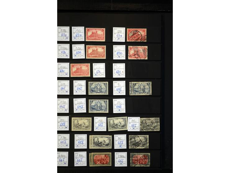 1872/1920, umfangreicher, meist gestempelter und ungebrauchter Bestand mit vielen besseren Werten, schönen Briefstücken, Paar