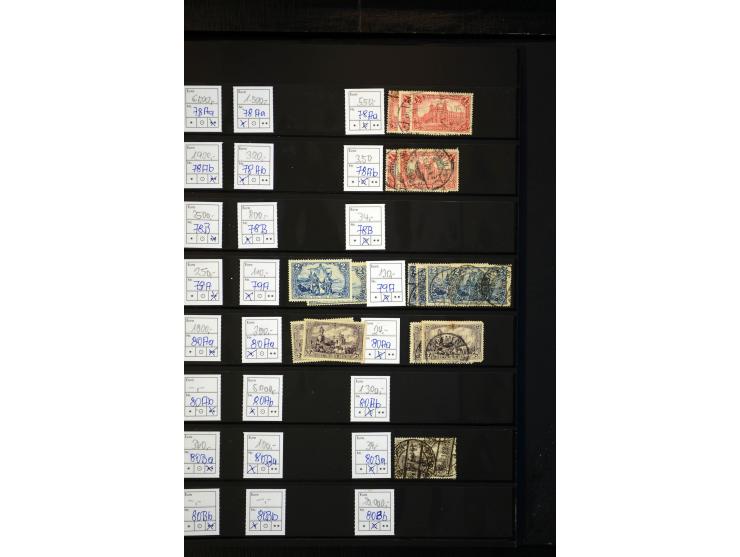 1872/1920, umfangreicher, meist gestempelter und ungebrauchter Bestand mit vielen besseren Werten, schönen Briefstücken, Paar