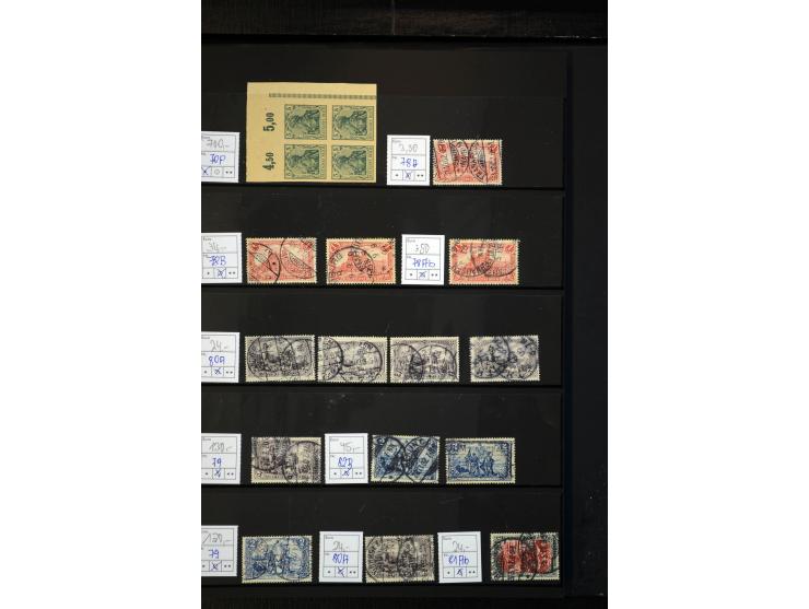 1872/1920, umfangreicher, meist gestempelter und ungebrauchter Bestand mit vielen besseren Werten, schönen Briefstücken, Paar