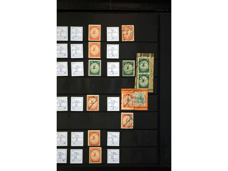 1872/1920, umfangreicher, meist gestempelter und ungebrauchter Bestand mit vielen besseren Werten, schönen Briefstücken, Paar