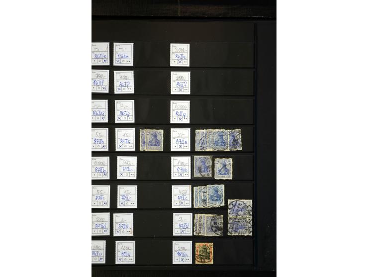 1872/1920, umfangreicher, meist gestempelter und ungebrauchter Bestand mit vielen besseren Werten, schönen Briefstücken, Paar