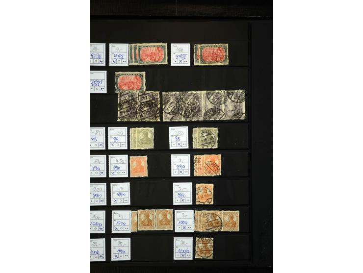 1872/1920, umfangreicher, meist gestempelter und ungebrauchter Bestand mit vielen besseren Werten, schönen Briefstücken, Paar