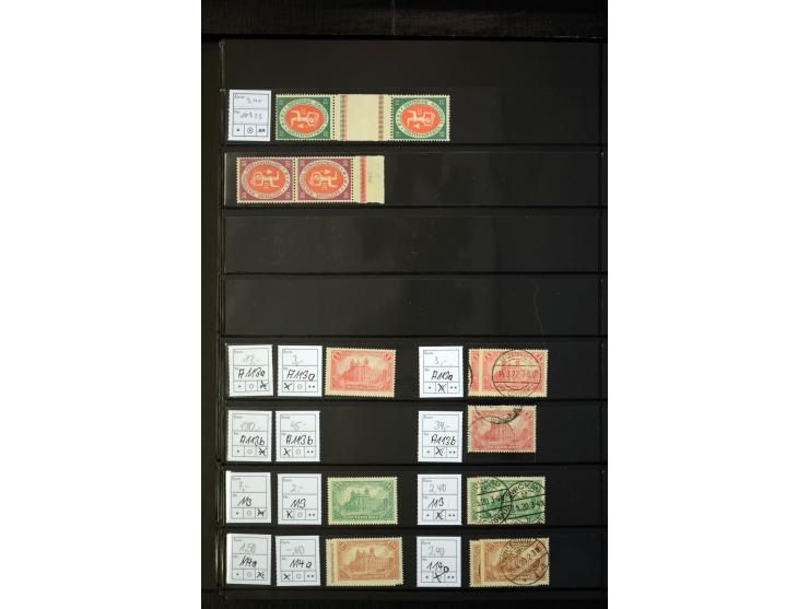1872/1920, umfangreicher, meist gestempelter und ungebrauchter Bestand mit vielen besseren Werten, schönen Briefstücken, Paar