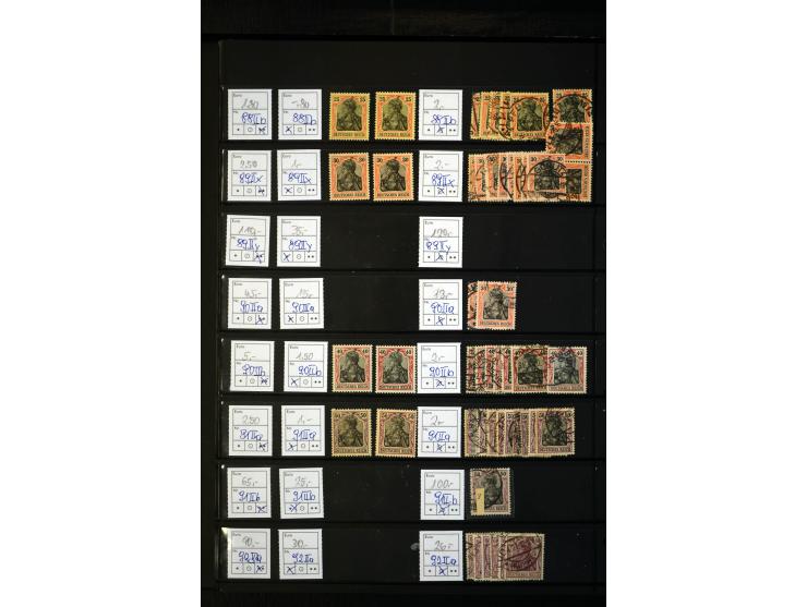 1872/1920, umfangreicher, meist gestempelter und ungebrauchter Bestand mit vielen besseren Werten, schönen Briefstücken, Paar