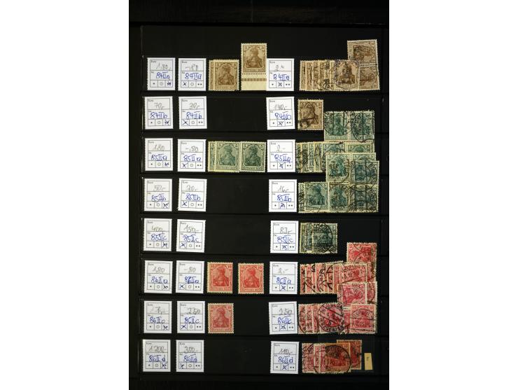 1872/1920, umfangreicher, meist gestempelter und ungebrauchter Bestand mit vielen besseren Werten, schönen Briefstücken, Paar
