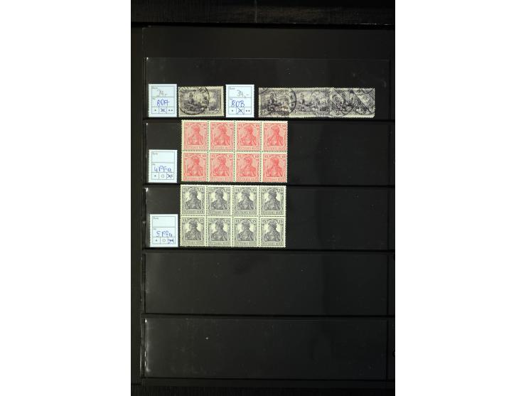 1872/1920, umfangreicher, meist gestempelter und ungebrauchter Bestand mit vielen besseren Werten, schönen Briefstücken, Paar