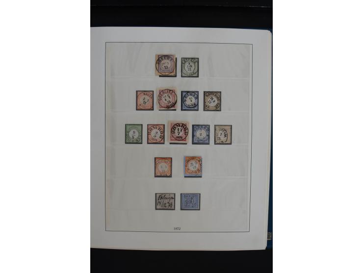 1872/1923, gestempelte, in den Hauptnummern weitgehend kpl. Sammlung mit u.a. Mi.-Nr. 3 (Ersttag), 21b, 24, 28, 49aa (2, einm