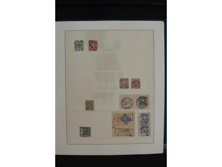 1872/1923, gestempelte, in den Hauptnummern weitgehend kpl. Sammlung mit u.a. Mi.-Nr. 3 (Ersttag), 21b, 24, 28, 49aa (2, einm
