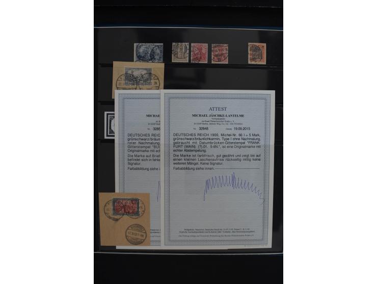 1872/1923, gestempelte, in den Hauptnummern weitgehend kpl. Sammlung mit u.a. Mi.-Nr. 3 (Ersttag), 21b, 24, 28, 49aa (2, einm