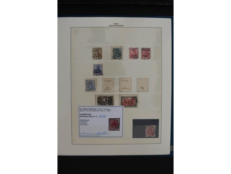 1872/1923, gestempelte, in den Hauptnummern weitgehend kpl. Sammlung mit u.a. Mi.-Nr. 3 (Ersttag), 21b, 24, 28, 49aa (2, einm
