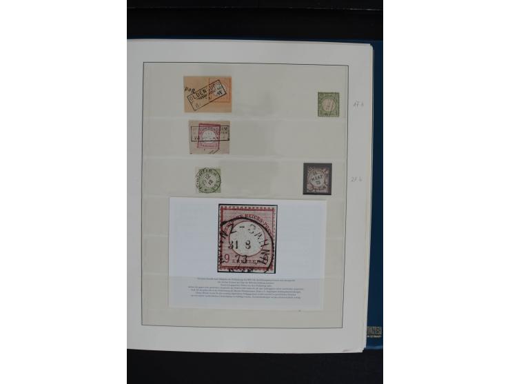 1872/1923, gestempelte, in den Hauptnummern weitgehend kpl. Sammlung mit u.a. Mi.-Nr. 3 (Ersttag), 21b, 24, 28, 49aa (2, einm