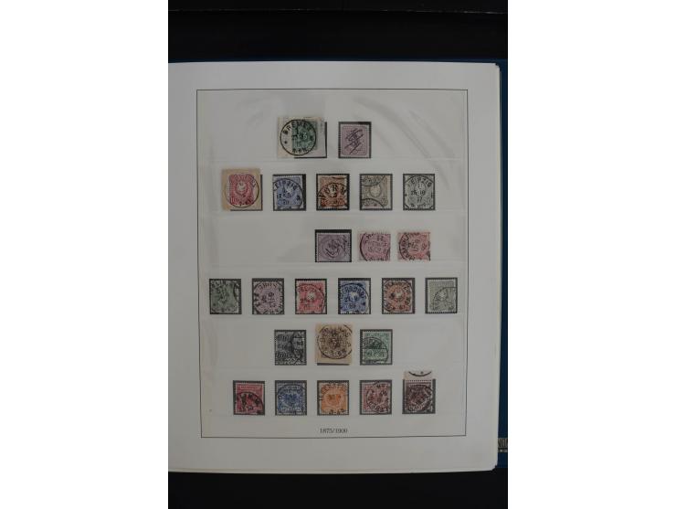 1872/1923, gestempelte, in den Hauptnummern weitgehend kpl. Sammlung mit u.a. Mi.-Nr. 3 (Ersttag), 21b, 24, 28, 49aa (2, einm