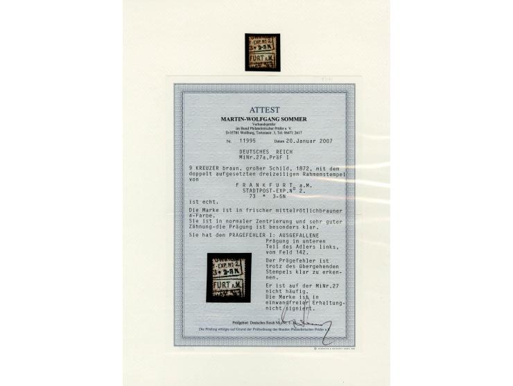 1872/74, sehr schöne gestempelte Sammlung, in den Hauptnummern kpl., zusätzlich Mi.-Nr. 21b, dabei auch viele nachverwendete 